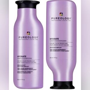 NWT FULL SET Pureology Hydrate Purple  Shampoo& Condition  9OZ 100% Vegan